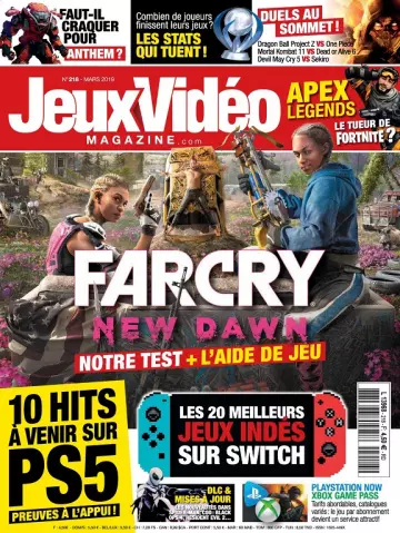 Jeux Vidéo Magazine N°218 – Mars 2019